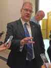 BRUCE OWEN / WINNIPEG FREE PRESS 
Tory House Leader Kelvin Goertzen explains the all-party deal that make MLAs sit longer the legislature.